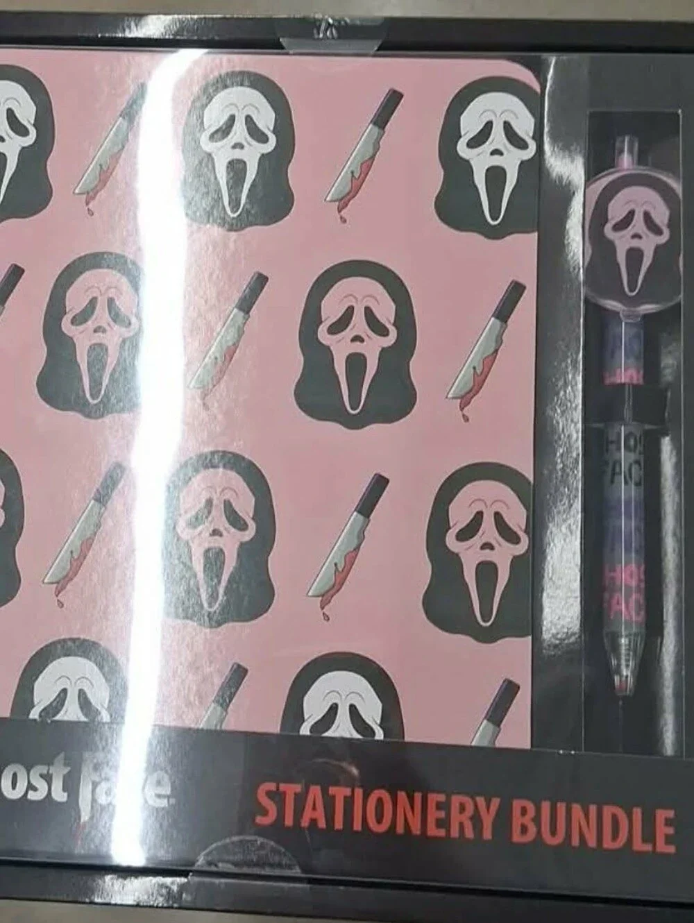 New Ghost Face Pink Stationery Bundle